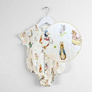 NWT Adorable Peter Rabbit Short Sleeve Baby Romper Onesie One-Piece 18-24M